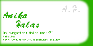 aniko halas business card